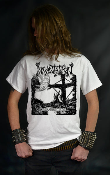 Incantation Entombment of Evil XL Tシャツ INCANTATION - Entrantment of Evil (Luxi Artwork) (WHITE T-Shirt