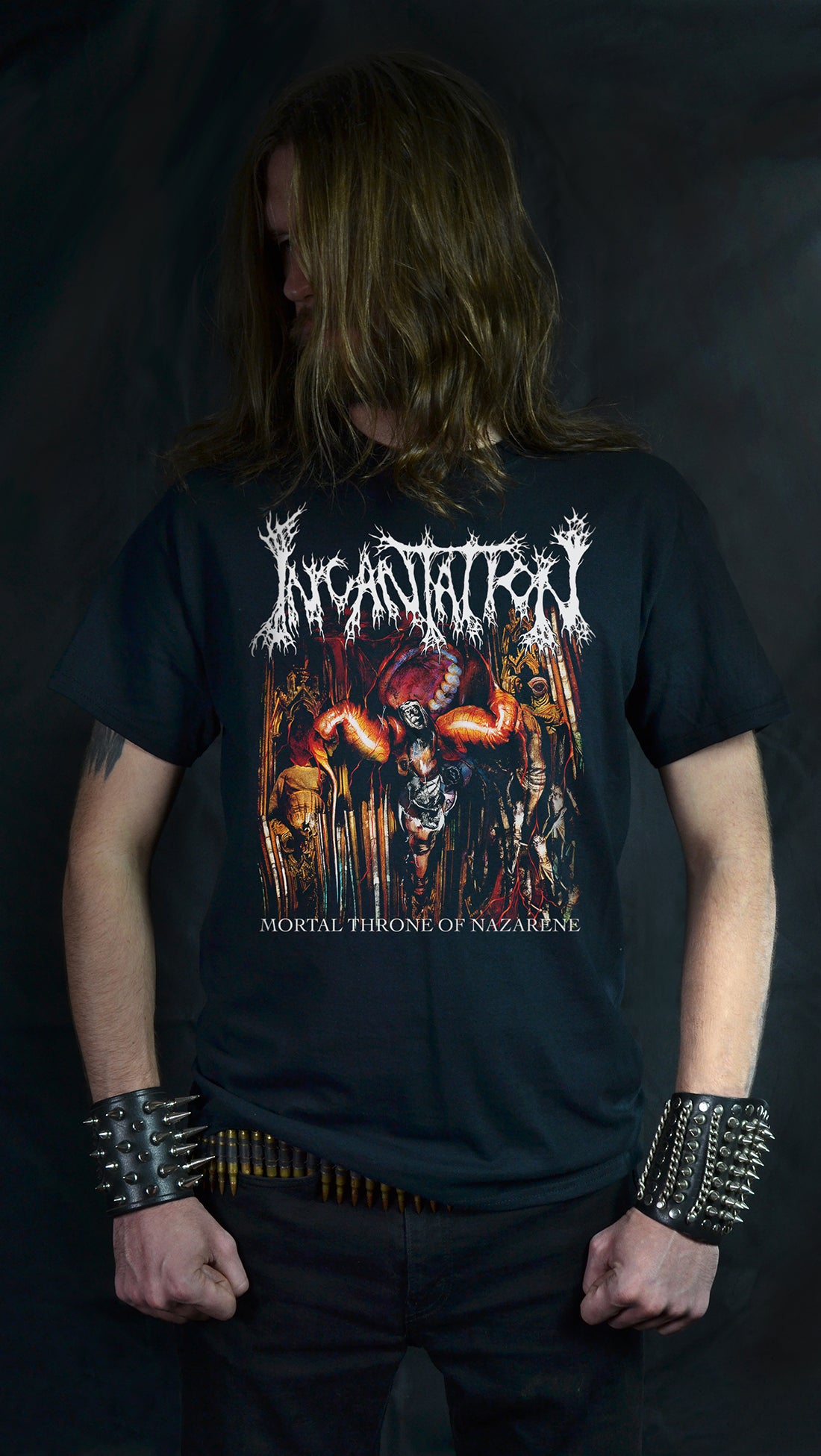 INCANTATION - Mortal Throne of Nazarene (T-SHIRT -OR- GIRLIE)