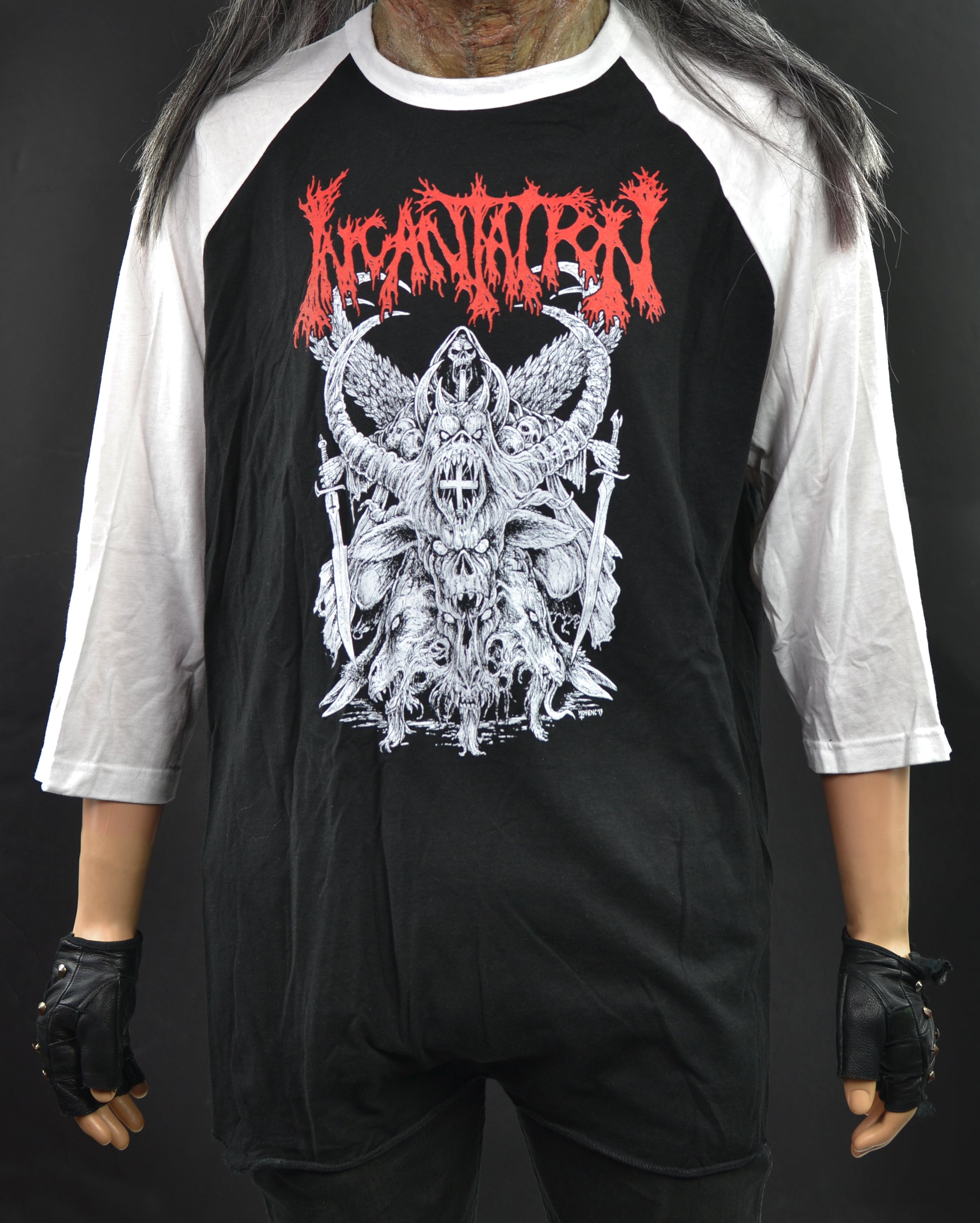 INCANTATION - Three Demons White (Baseball Jersey)